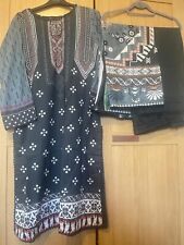 Pakistani Designer Original Sapphire stitched suit shalwarkameez lawn size L  
