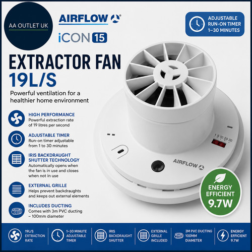 Airflow icon extractor fan - 15,