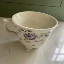 Next Designed with love 3 footed tea coffee cup white floral design kitchen tea