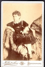 Victorian Cabinet Photo - Girl with horse toy - Photo Hellis & Sons, London