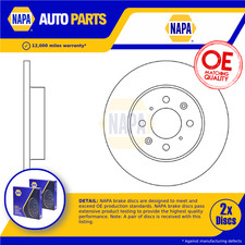 2x Brake Discs Pair Solid fits