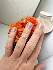 GORGEOUS MODERNIST 925 SOLID STERLING MIDI RING SMALL SIZE G 3 BABY GIRL CHILD