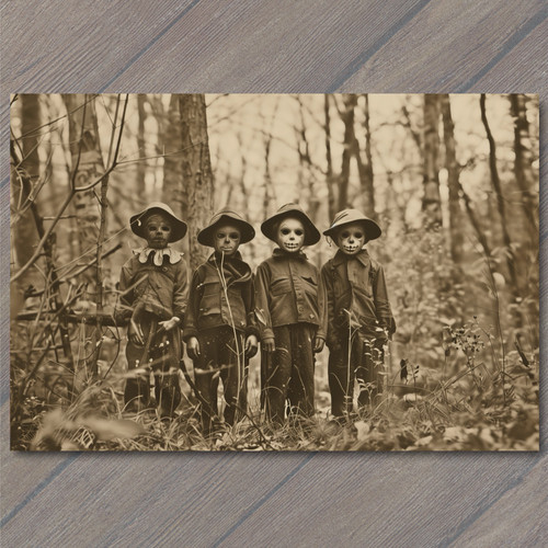 Postcard weird creepy vintage - weird,