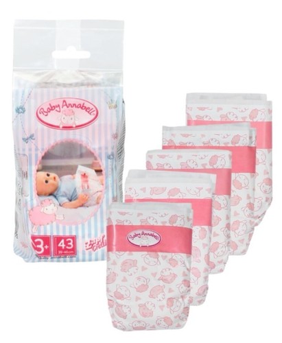 Baby annabell nappies - annabell, 43cm