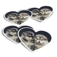 4x Heart Stickers - Alaskan