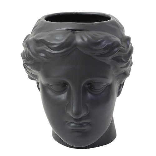 Dolomite art vase black - dolomite,