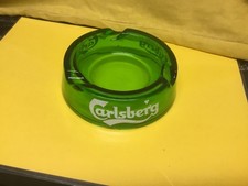 Carlsberg Green Glass Ash Tray
