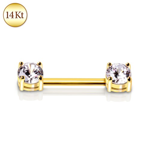 Pair 14k solid yellow gold - of,