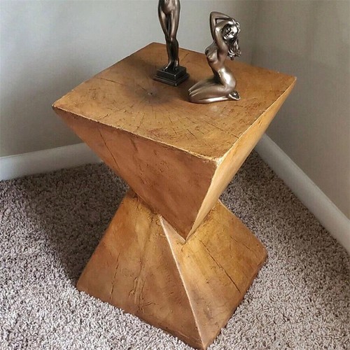 Geometric concrete side table - geometric,