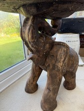  Antique Carved Elephant Base