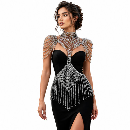 Aluminum chainmail top with - aluminum,