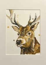 Original Stag Watercolour