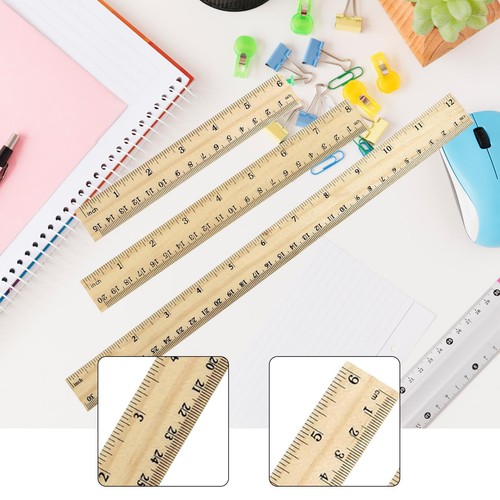Wooden ruler straight edge - ruler,