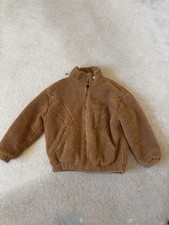 Men’s Teddy Bear Brown Fleece Jacket Size M