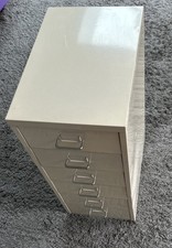 IKEA 6-Drawer Filing Cabinet Unit Tower White Metal, for Home Office