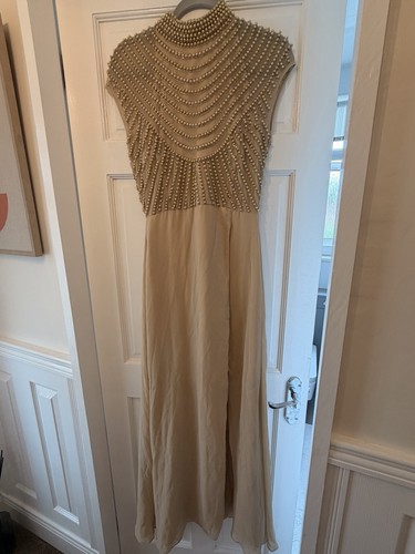 Asos beige gold - beaded, high