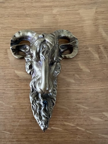 Brass vintage rams head - brass, old