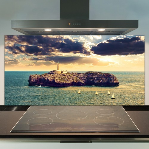 Glass kitchen splashback tile - glass,