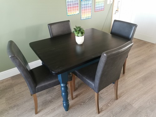 Chunky black blue dining - black,