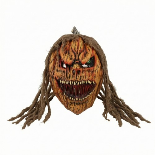 Latex mask with cloth strips - with,