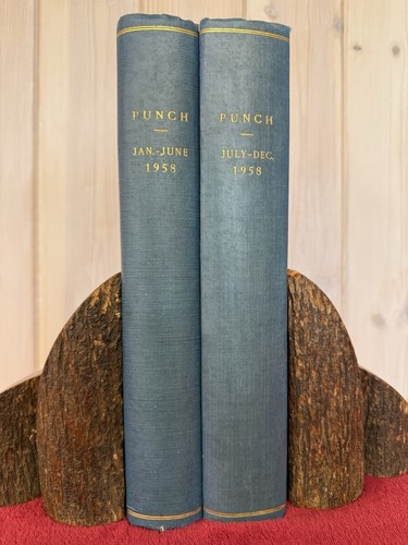 Punch 1958 year bound book - x2,