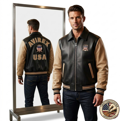Men avirex real - real, leather
