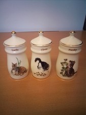 LESLEY ANNE IVORY - SPECIAL EDITION - CATS- SPICE JARS X 3 VGC ❤️CHARITY 