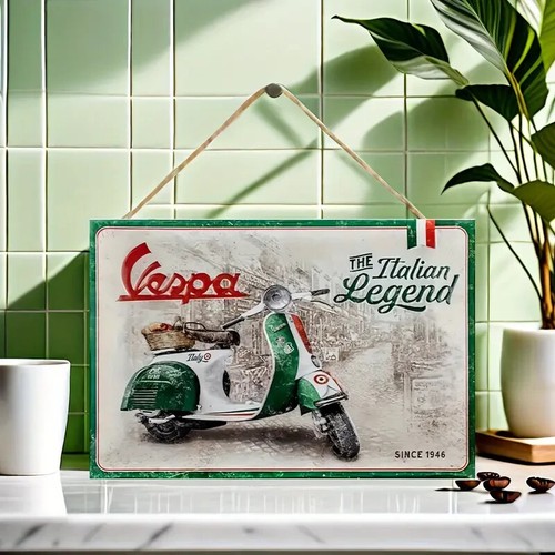 Vespa retro wooden art gift - retro,