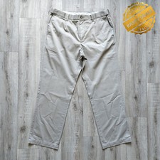 M&S Blue Harbour Stormwear Single Pleat Chinos Trousers W36 - Dark Putty (Beige)