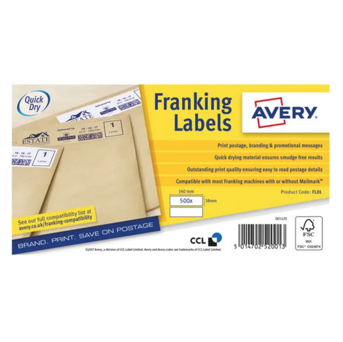 Avery franking label - avery, double
