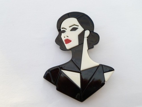 Acrylic brooch - acrylic,