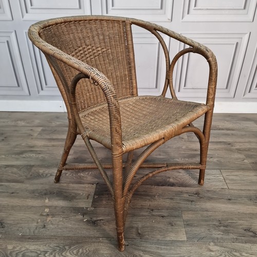 Vintage wicker armchair bent - vintage,