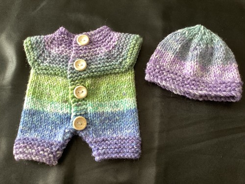 Hand knitted dolls clothes - knitted,