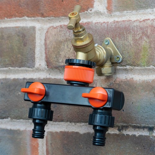 Way garden tap - splitter, hose