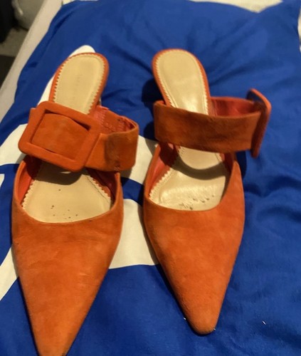 Zara woman orange - zara, suede-effect
