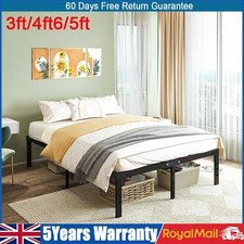 Metal Bed Frame Single/Double/King Size Bed Platform 3ft 4ft6 5ft Bed Base Mgevh