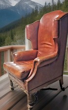 Vintage Wingback in Warm Aged ARMCHAIR LEATHER
