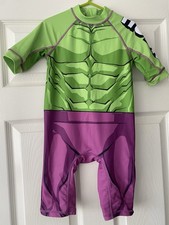 Boys Marvel HULK Sunsafe Swim Suit. Age 5-6 Years 