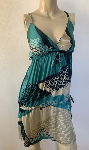 Y2k blue beige abstract - beige,