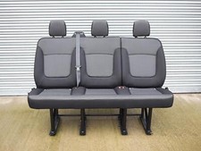 Genuine OEM New Black Triple Bench Seat from Renault Trafic / Vauxhall Vivaro