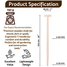 1m Long Solid Wooden Shovel
