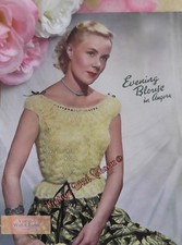 Vintage 1950s Lady's Evening Jumper Blouse. Fit 34 Inch Bust