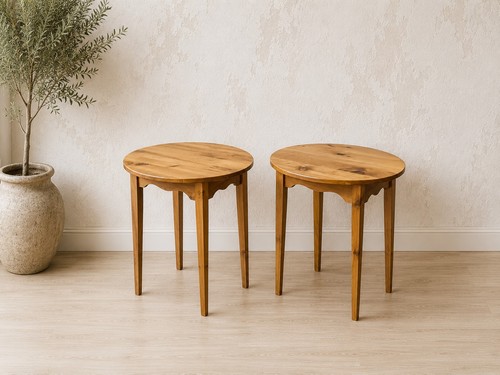 Pair vintage solid pine - pair,