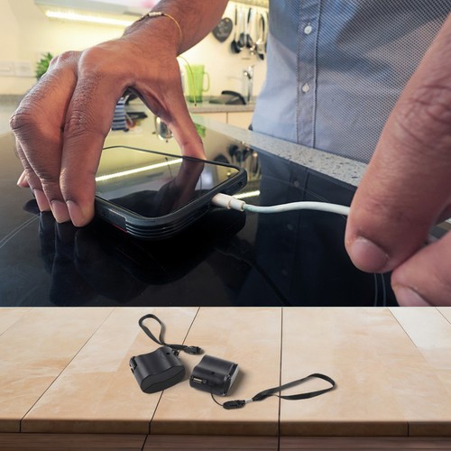 Portable hand crank usb - hand,