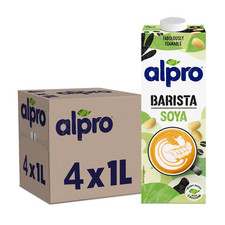 4 x 1L Alpro Barista Soya Drink Gluten Free Plant-Based With Calcium