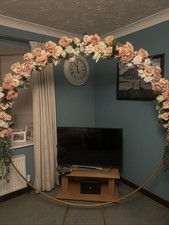 Wedding Floral Backdrop Arch Ready Made - 6ft - Used Once