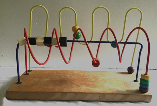 Large vintage wooden bead maze - large,