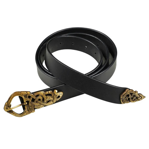 Medieval long leather - leather, belt