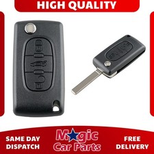 Remote Flip 3 Buttons Key Case Shell Fob For Peugeot 207 307 407 SW 308 607