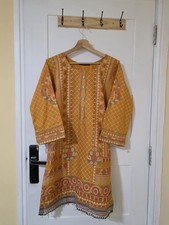 EID Saffron cotton kurta. Uk